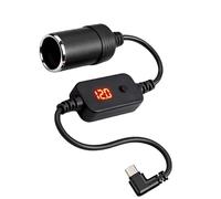 Pitadue Universals - Adattatore caricabatterie da auto di tipo C con tensioni regolabili, 9 V, 12 V, 15 V, 20 V, ricarica rapida per vari dispositivi elettronici, comprese le caratteristiche