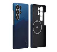 pitaka Cover per Galaxy S25 Ultra Compatibile con MagSafe, Sottile e Leggero Custodia Confortevole Impugnatura,Case Con Protezione Della Fotocamera Materiale in Fibra Aramidica[Oltre l'orizzonte]