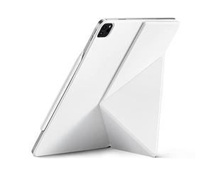 PITAKA Cover per iPad Air 13 pollici 2024 (NON per 2024 iPad Pro), iPad Pro 12.9 2022/2021/2020/2018, Custodia magnetica ultra sottile portapenne slim multi-angolo [MagEZ Folio 2] Bianco