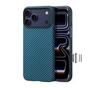 pitaka Custodia per iPhone 17 Pro da 6,3 pollici con pulsante di controllo della fotocamera, compatibile con MagSafe, custodia ultra sottile con sensazione al tatto senza custodia, tessuto in fibra