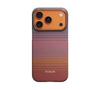 PITAKA In fibra aramidica CUSTODIA per Apple iPhone 17 Pro Max, Arancione, Rosso, Viola