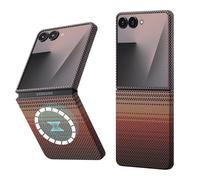 pitaka per Z Flip 7 Case, Caseless Feeling, Aramid, Edge Case-Sunset | Barely There Feel - Custodia per Samsung Galaxy Z Flip 7, in fibra di aramide intrecciata, consistenza setosa