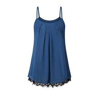 Pitashe - Maglia da donna sexy, alla moda, in cotone, con pizzo, senza maniche, da donna, estiva, per feste, camicette, camicia, crop top, maglietta, abbigliamento da donna, senza pancia, tunica per