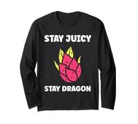 Pitaya Cute Funny Quote Stay Juicy Dragon Fruit Maglia a Manica