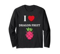 Pitaya Funny Cute Minimalist Simple i Love Dragon Fruit Maglia a Manica