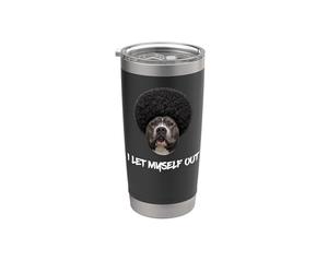 Pitbull Afro I Let Me Out Pit Bull Nero Melanina Dawg Bicchiere termico in acciaio inox doppia parete