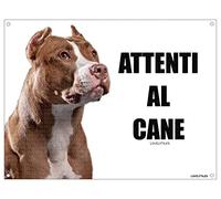 PITBULL attenti al cane mod 1 TARGA cartello IN METALLO (20X30)