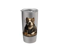 Pitbull Bere Whisky Vintage Bad Attitude Uomini Liquore Bicchiere termico in acciaio inox doppia parete