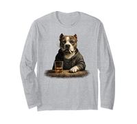 Pitbull Bere Whisky Vintage Bad Attitude Uomini Liquore Maglia a Manica