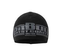 PITBULL - Berretto Uomo Nero-Grigio Classic Boxing Universale - Beanie Uomo, Berretta, Cappellino Invernale Autunno, Ideale per Lo Sport, Winter cap Men, Berretti, Winter Hat Men