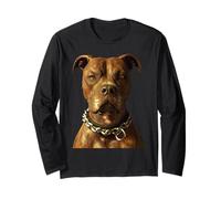 Pitbull Bulldog Pittie Cane American Pit Bull Terrier Maglia a Manica