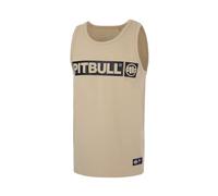 PITBULL - Canotta Uomo, Canotta Palestra Uomo, Canottiera Uomo Shirt, Canottiere Uomo Slim Fit, Maglietta Senza Maniche Uomo, Canottiere Uomo in Tessuto Stretch di Alta qualità, Sabbia, M