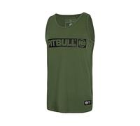 PITBULL - Canotta Uomo, Canotta Palestra Uomo, Canottiera Uomo Shirt, Canottiere Uomo Slim Fit, Maglietta Senza Maniche Uomo, Canottiere Uomo in Tessuto Stretch di Alta qualità, Verde, L