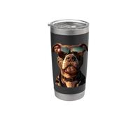 Pitbull con Occhiali da Sole Pittie Pit Bull Terrier Cane Bicchiere termico in acciaio inox doppia parete