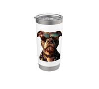 Pitbull con Occhiali da Sole Pittie Pit Bull Terrier Cane Bicchiere termico in acciaio inox doppia parete