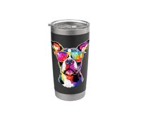 Pitbull con Occhiali da Sole Pittie Pit Bull Terrier Cane Bicchiere termico in acciaio inox doppia parete
