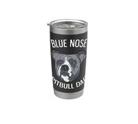 Pitbull Dad American Pitbull Terrier dal naso blu Bicchiere termico in acciaio inox doppia parete