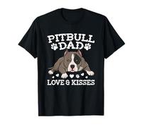 Pitbull Dad Love & Kisses - Design commovente Maglietta