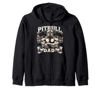 Pitbull Dad Muscle Pitbull per gli uomini Allenamento e festa del papà Felpa con Cappuccio