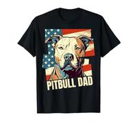 Pitbull Dad - Pitbull Dog bandiera americana Maglietta