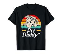 Pitbull Dad Vintage Pit Daddy 80 stile retrò invecchiato Maglietta