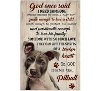 Pitbull Dio una volta disse che avevo bisogno di qualcuno abbastanza forte da tirare un carrello, cartello in alluminio, targhe per porte, esterno, casa, grotta, garage, bar, poster country, club, de