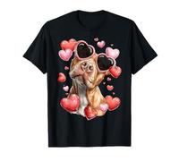 Pitbull Dog - Occhiali a Forma di Cuore per San Valentino Maglietta