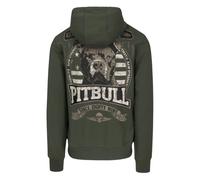 PITBULL Felpa Uomo Troublemaker Regular Fit Verde Oliva