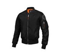 PITBULL - Giacca Uomo Mezza Stagione Flyers Bomber, Giubbotto Uomo Primaverile Autunnale, Bomber Jacket, Mens Jacket, Giubotti, Le Cerniere in Metallo, Giubino - Giacca Estiva Taglia L Nero