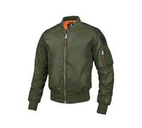 PITBULL - Giacca Uomo Mezza Stagione Flyers Bomber, Giubbotto Uomo Primaverile Autunnale, Bomber Jacket, Mens Jacket, Giubotti, Le Cerniere in Metallo, Giubino - Giacca Estiva Taglia 3XL Oliva