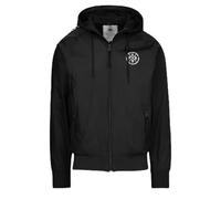 PITBULL - Giacca Uomo Softshell ATHLETIC TAPE, Giacche di Transizione, Softshell Uomo Antivento, Giacche con Cappuccio, Tasche Laterali, Leggera Giacca di Primavera