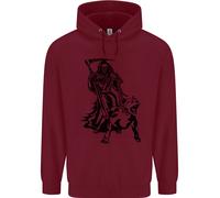 Pitbull Grim Reaper Cane Teschio Satana Demone Bambini Felpa con Cappuccio