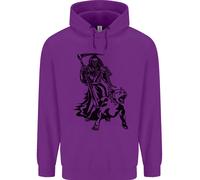 Pitbull Grim Reaper Cane Teschio Satana Demone Bambini Felpa con Cappuccio
