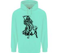 Pitbull Grim Reaper Cane Teschio Satana Demone Bambini Felpa con Cappuccio