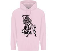 Pitbull Grim Reaper Cane Teschio Satana Demone Bambini Felpa con Cappuccio