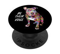 Pitbull Hippie sii la loro voce, mamma cane carino PopSockets PopGrip Adesivo