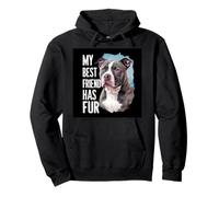 Pitbull in acqua in stile colorato Felpa con Cappuccio
