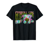 Pitbull Love - Cane Pitbull colorato Maglietta