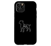Pitbull Love Minimalist Line Art Cane Carino Staffy Bully Razza Custodia per iPhone 11 Pro