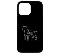 Pitbull Love Minimalist Line Art Cane Carino Staffy Bully Razza Custodia per iPhone 13 Pro Max