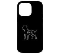 Pitbull Love Minimalist Line Art Cane Carino Staffy Bully Razza Custodia per iPhone 14 Pro Max