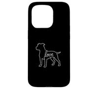 Pitbull Love Minimalist Line Art Cane Carino Staffy Bully Razza Custodia per iPhone 15 Pro