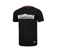 PITBULL - Maglietta da Uomo Classic Boxing, Taglio Aderente, Maglietta Classica Uomo, Maglietta in Cotone Uomo, Collo Rotondo Maglietta Uomo - M, Nero