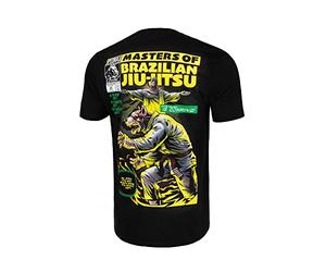 PITBULL Maglietta Uomo Corta t-Shirt Tshirt Pit Bull West Coast Maglie Masters of BJJ Camicia Nero M