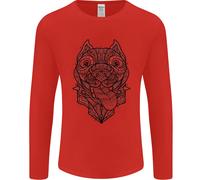 Pitbull Mandala Art Dog Lover Uomo Manica Lunga T-Shirt