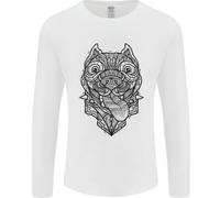 Pitbull Mandala Art Dog Lover Uomo Manica Lunga T-Shirt