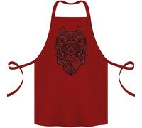 Pitbull Mandala Arte Cane Amante Cotone Grembiule 100% Biologico