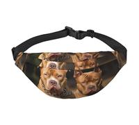 Pitbull - Marsupio per uomo e donna, alla moda, con tracolla regolabile, impermeabile, per viaggi, escursionismo, sport, nero, taglia unica, Nero , Taglia unica