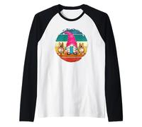 Pitbull Momma Retro Graphic for Women And Vintage Rescue Mom Maglia con Maniche Raglan