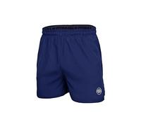 PITBULL Pantaloni Corti Uomo Sportivi Small Logo con Tasche, Pantaloncini Estivi per Allenamento, Blu Scuro, Taglia S